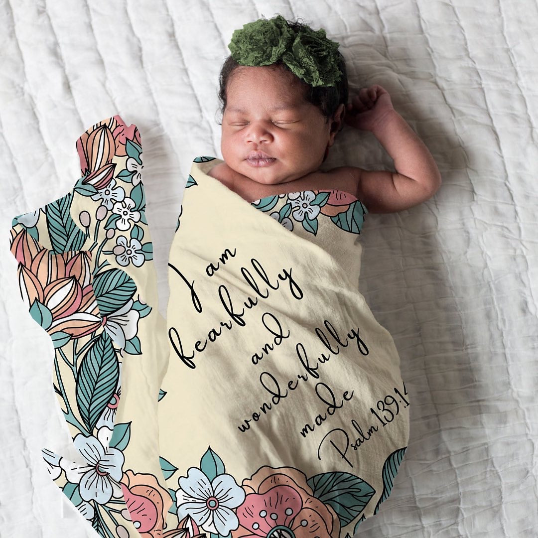 Fearfully and Wonderfully Made Baby Blanket Eternal Gift Store