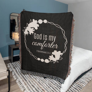 God is My Comforter Woven Throw Blanket