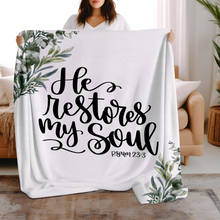 He Restores My Soul Prayer Blanket - Psalm 23:3