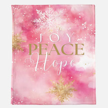 Joy Peace Hope Christmas Blanket