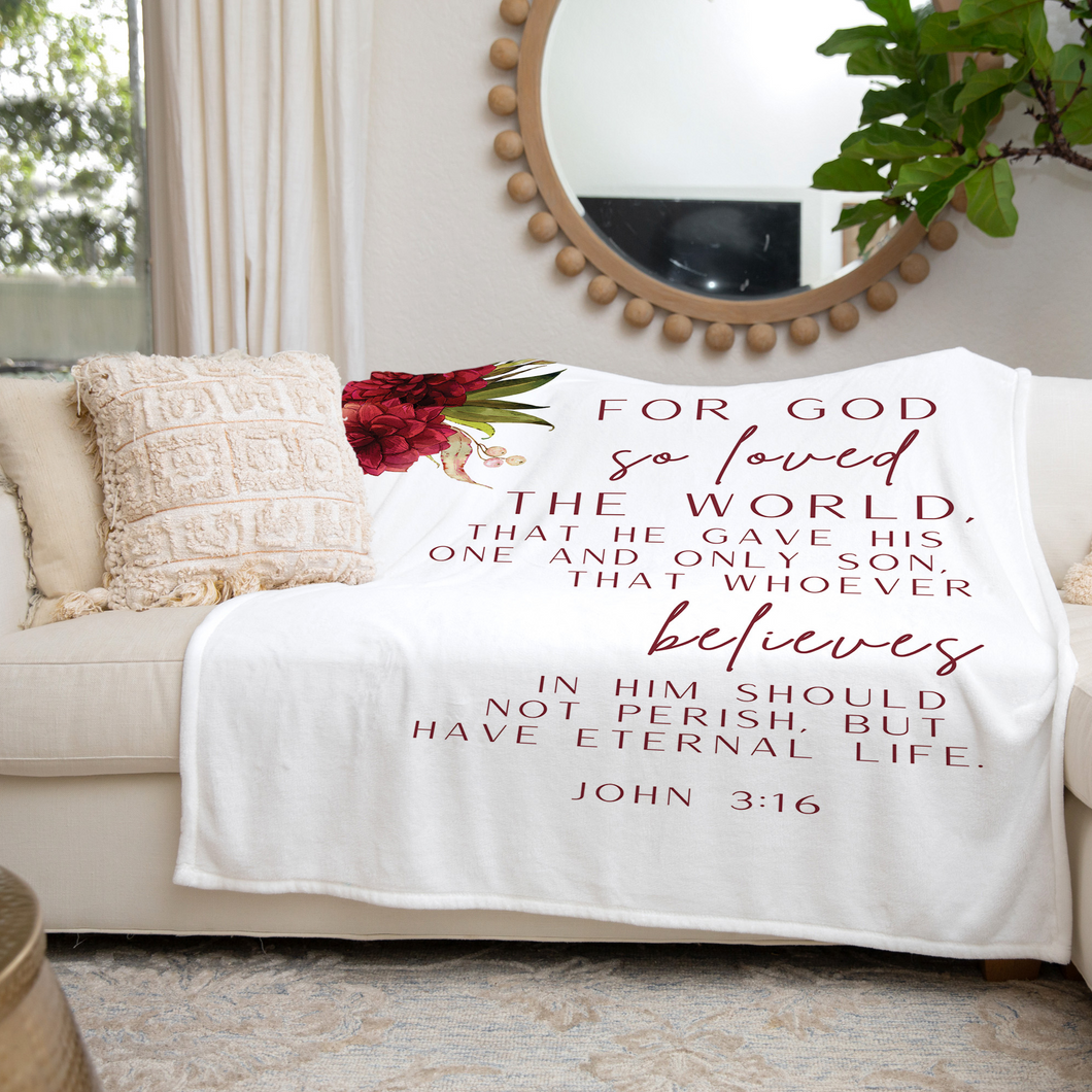 John 3:16 Throw Blanket