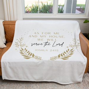 As For Me and My House Scripture Blanket