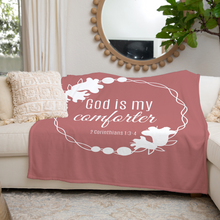 God Is My Comforter Prayer Blanket Old Rose Best Seller Christian Gift For Women