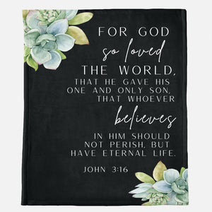 John 3:16 Throw Blanket