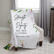 Strength and Dignity Scripture Blanket