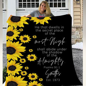 Personalized SunFlower Throw Blanket