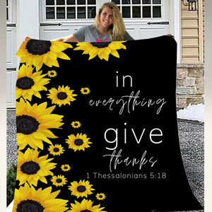 Personalized SunFlower Throw Blanket