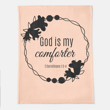 Peach God Is My Comforter Prayer Blanket Best Seller Christian Gift For Women