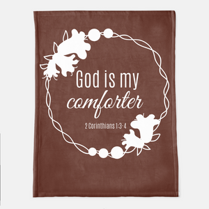 Brown God Is My Comforter Prayer Blanket Best Seller Christian Gift For Women