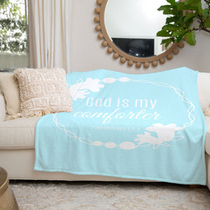 God is My Comforter Scripture Blanket