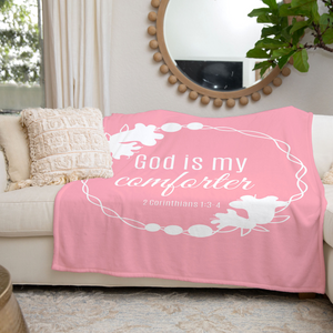 God is My Comforter Scripture Blanket