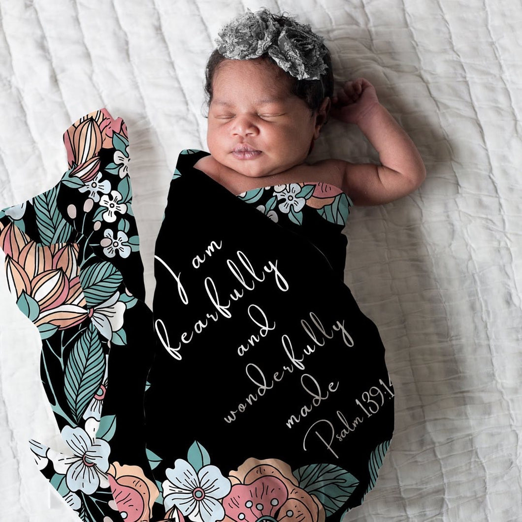 Fearfully & Wonderfully Made Christian Baby Blanket